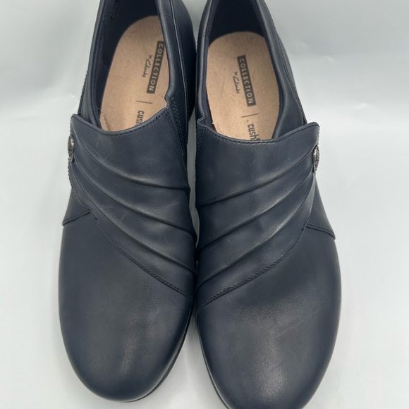 Clarks Women's Navy BlueHope Roxanne Leather Shoes Size 10M - Picture 8 of 12